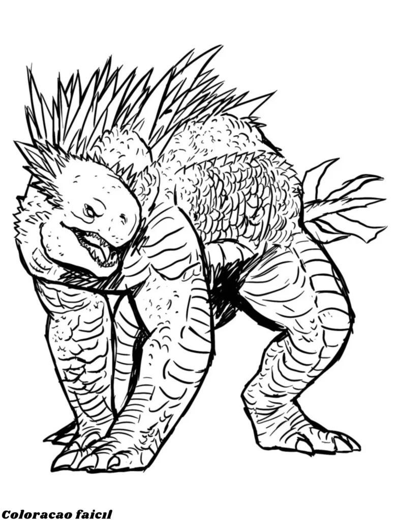 godzilla para colorir