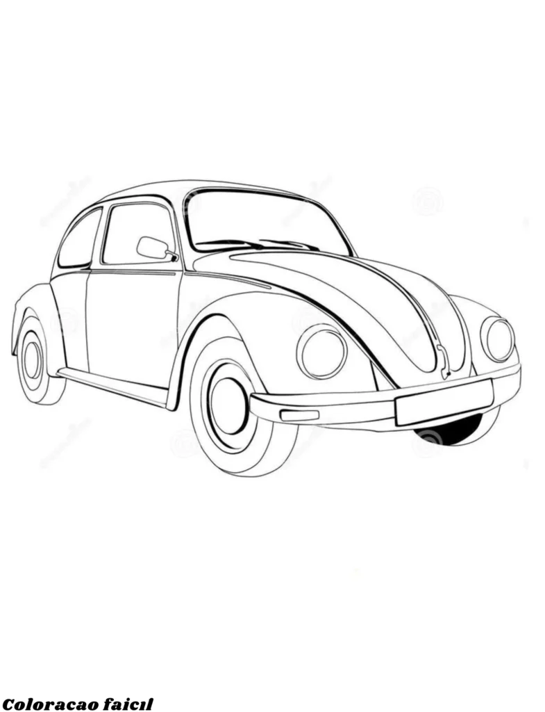 desenhos de fusca para colorir
