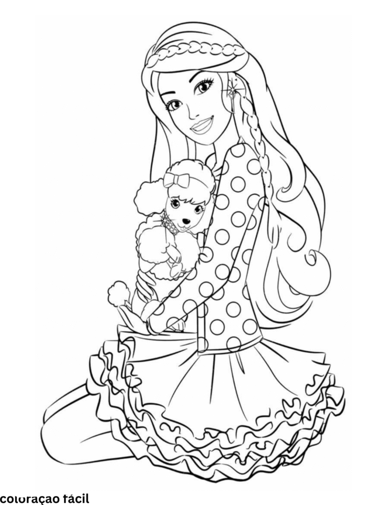 barbies para pintar e imprimir
