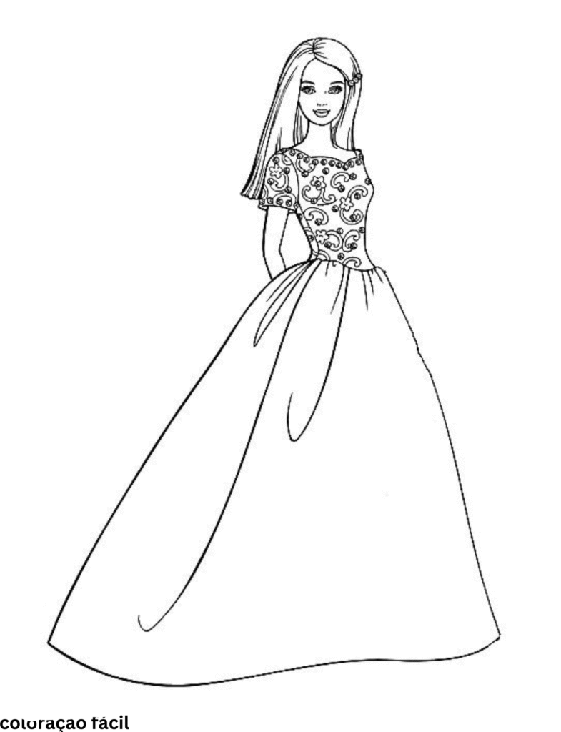 barbie sereia para colorir