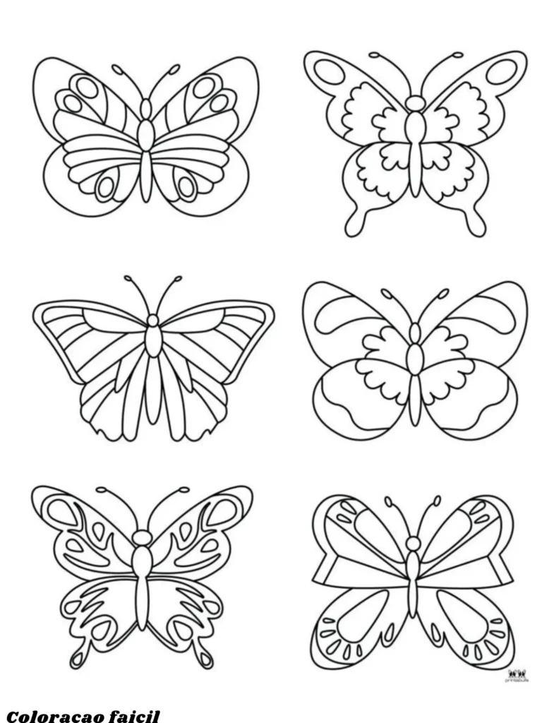 desenhos para colorir borboletas