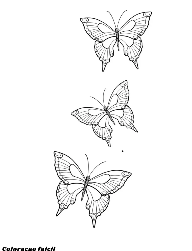borboletas para imprimir e colorir