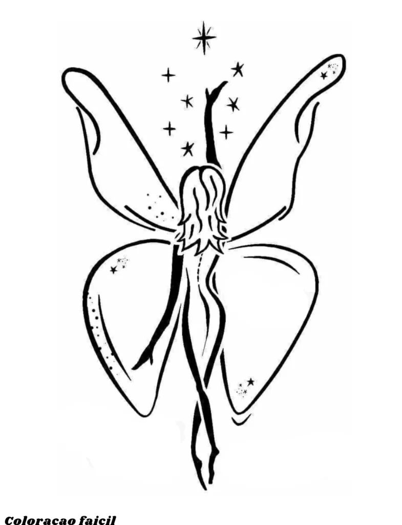 borboleta para colorir simples
