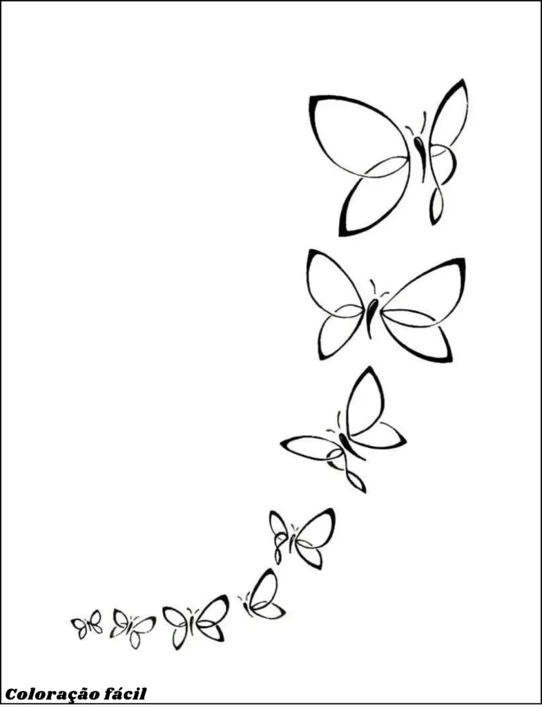 desenho para colorir borboletas