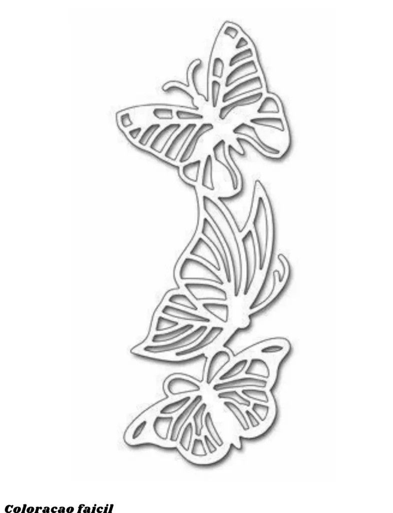 borboleta para colorir simples