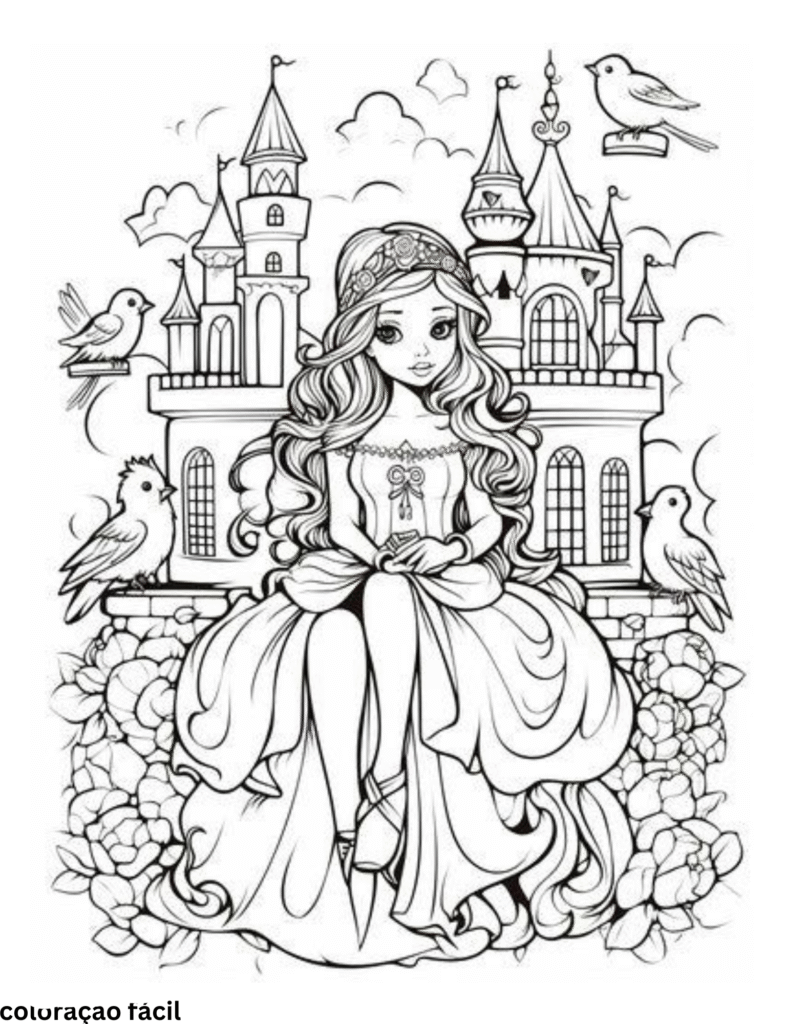 imagens barbie para colorir