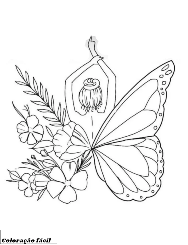 desenho para colorir borboletas