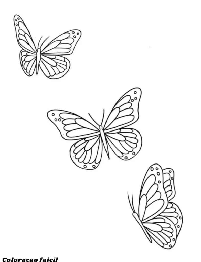 desenhos borboletas para colorir