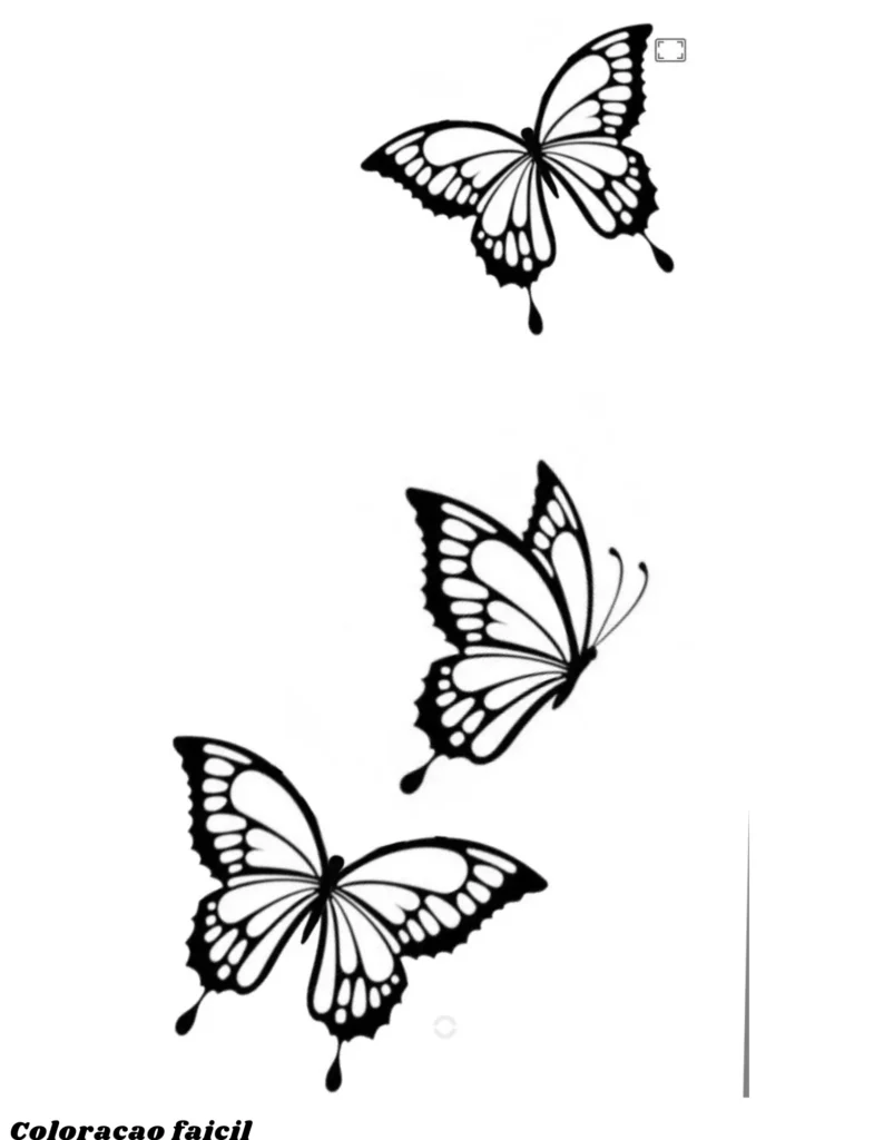 desenhos borboletas para colorir