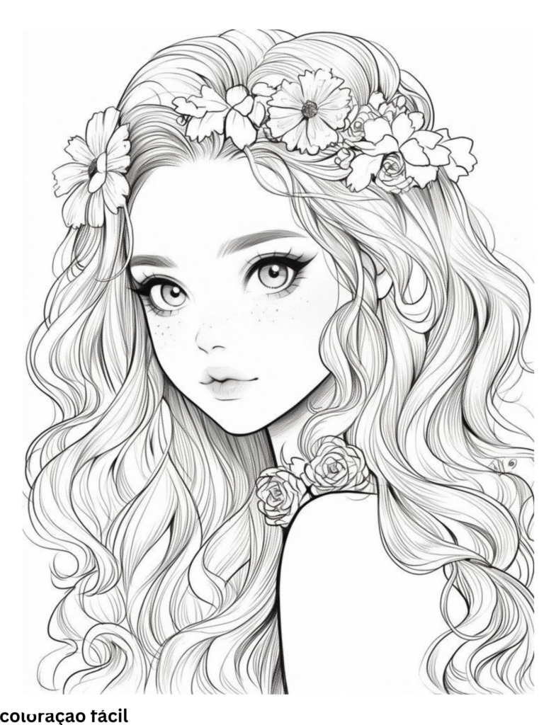 desenho de pintar barbie