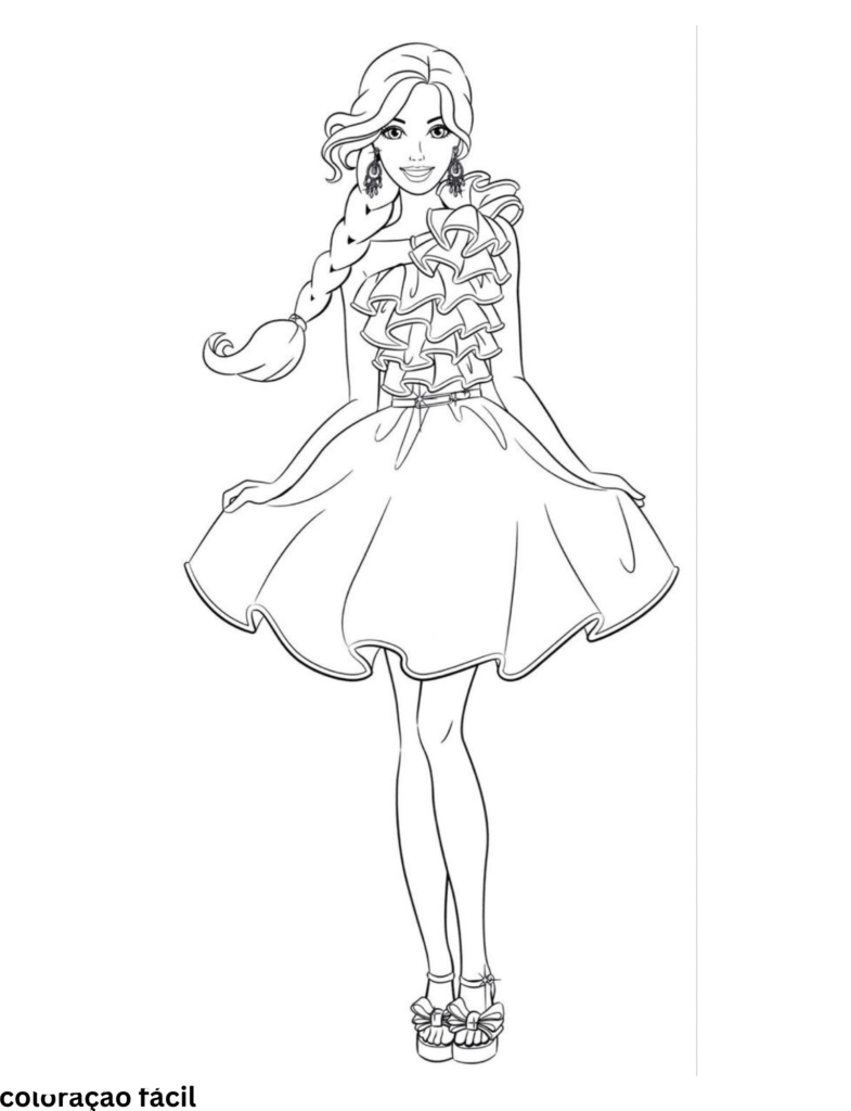 desenho de colorir da barbie