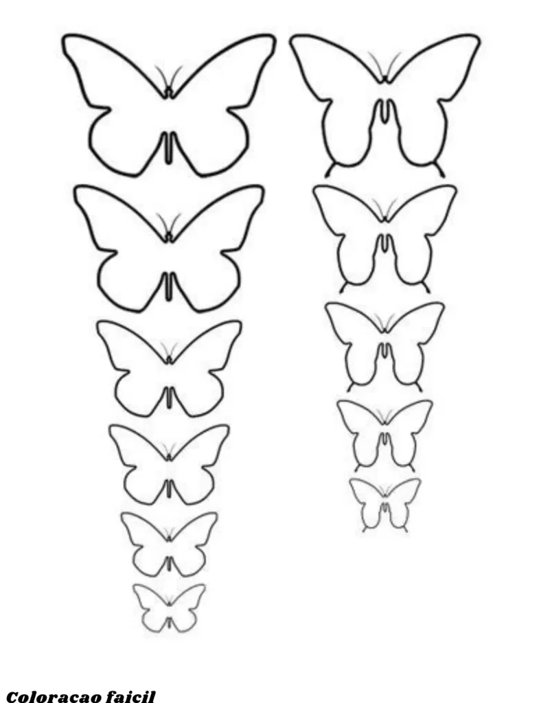 desenho de borboletas para imprimir e colorir