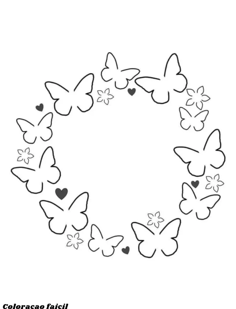 desenho para colorir de borboletas