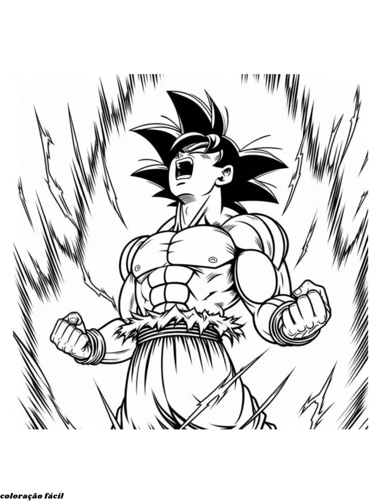 goku para pintar e imprimir