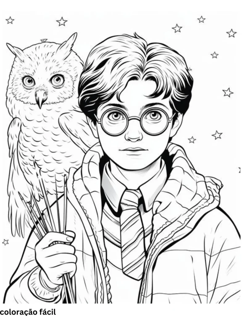 desenhos harry potter para colorir