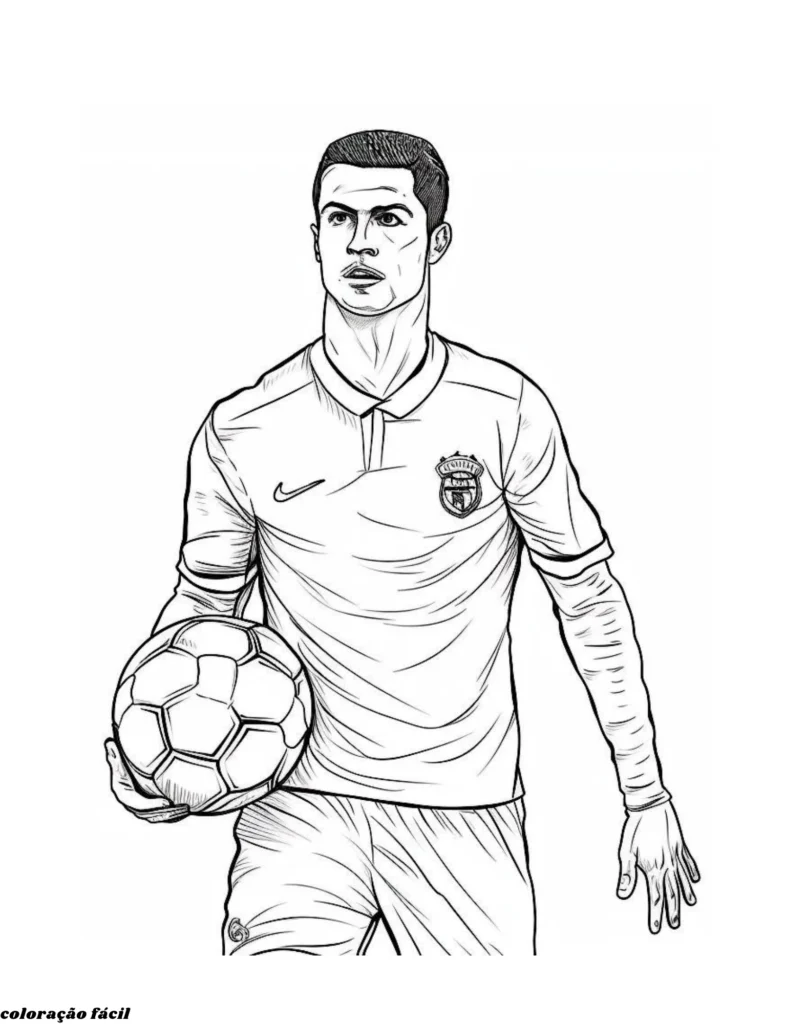 desenho para colorir cr7