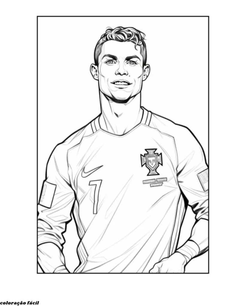 desenhos para colorir cr7