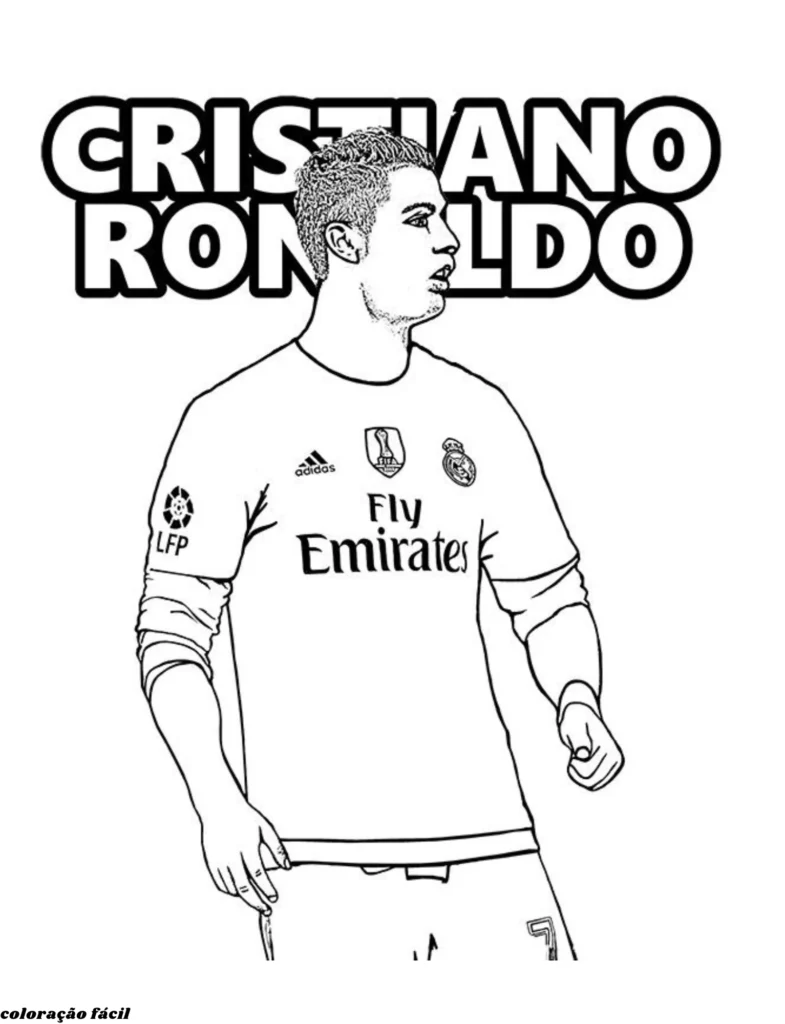 desenho do cristiano ronaldo para colorir e imprimir