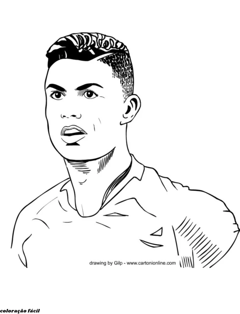 desenhos de cristiano ronaldo para colorir