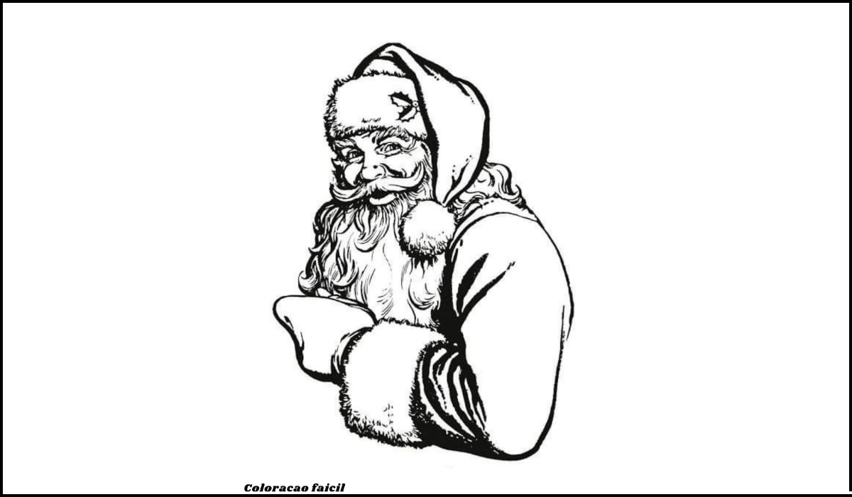papai noel para colorir