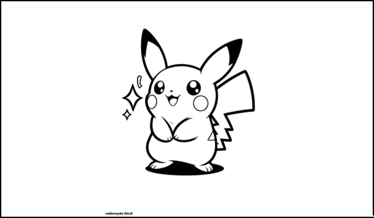 pikachu para colorir