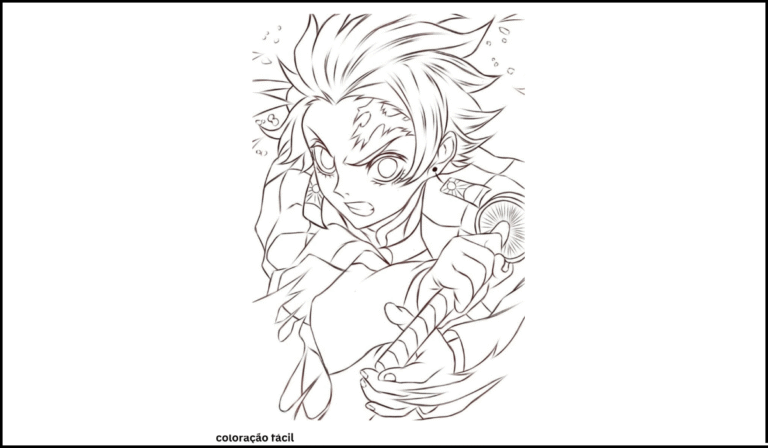 demon slayer para colorir