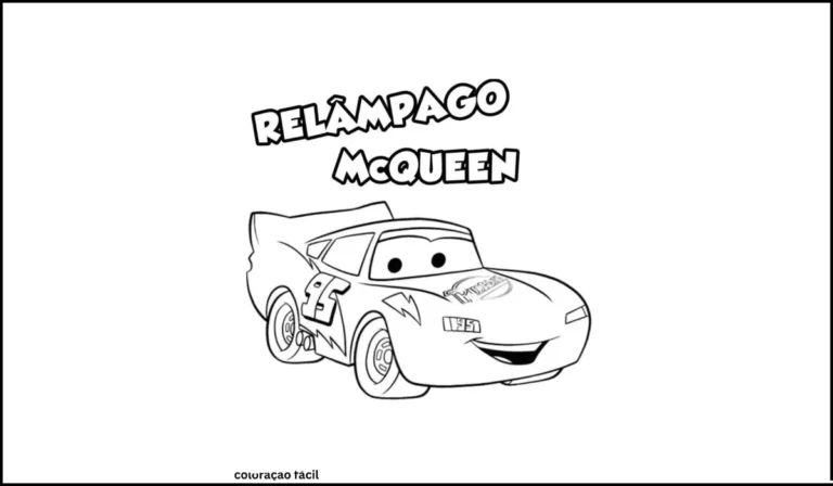 relâmpago mcqueen para colorir