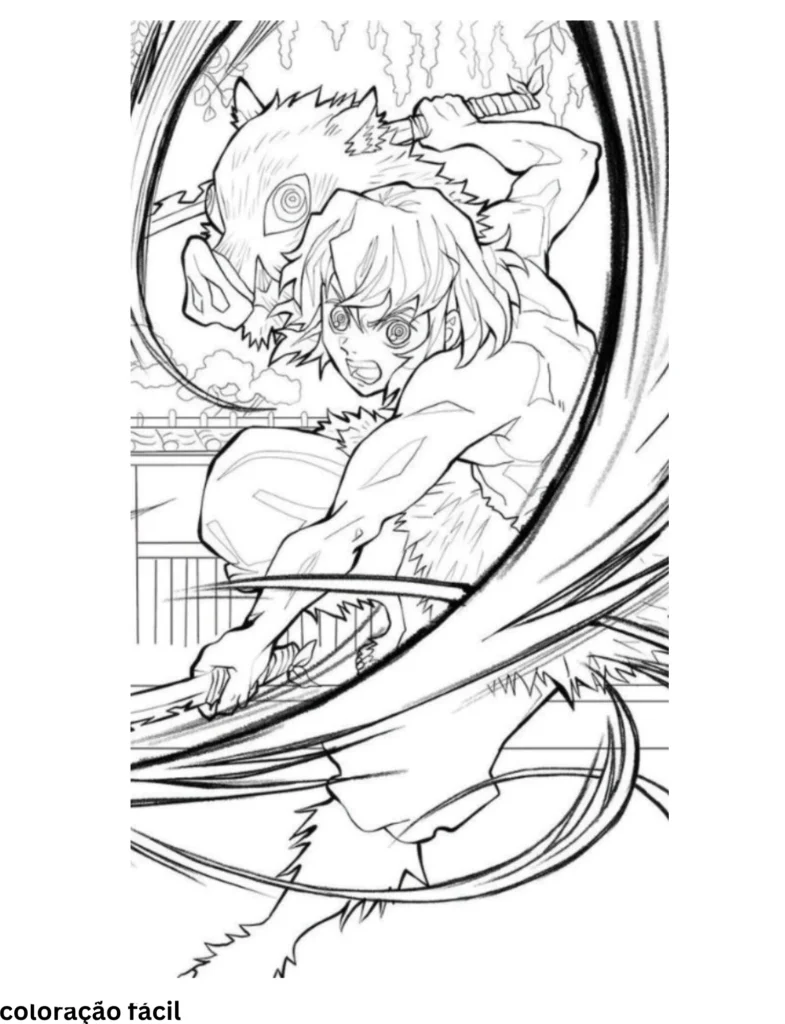demon slayer para colorir e imprimir