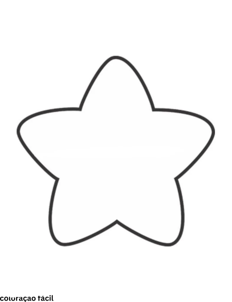 estrela para imprimir colorida