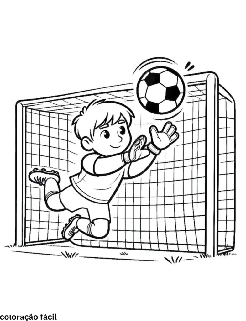 jogador de futebol para colorir