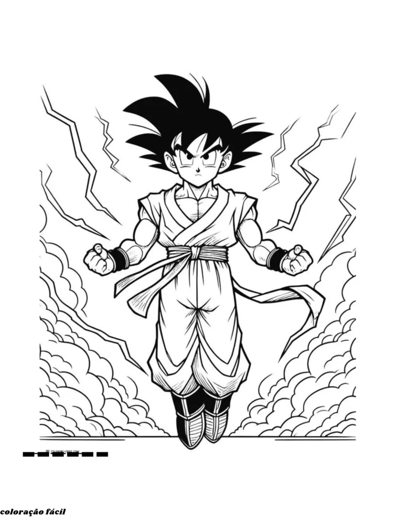 goku para pintar e imprimir