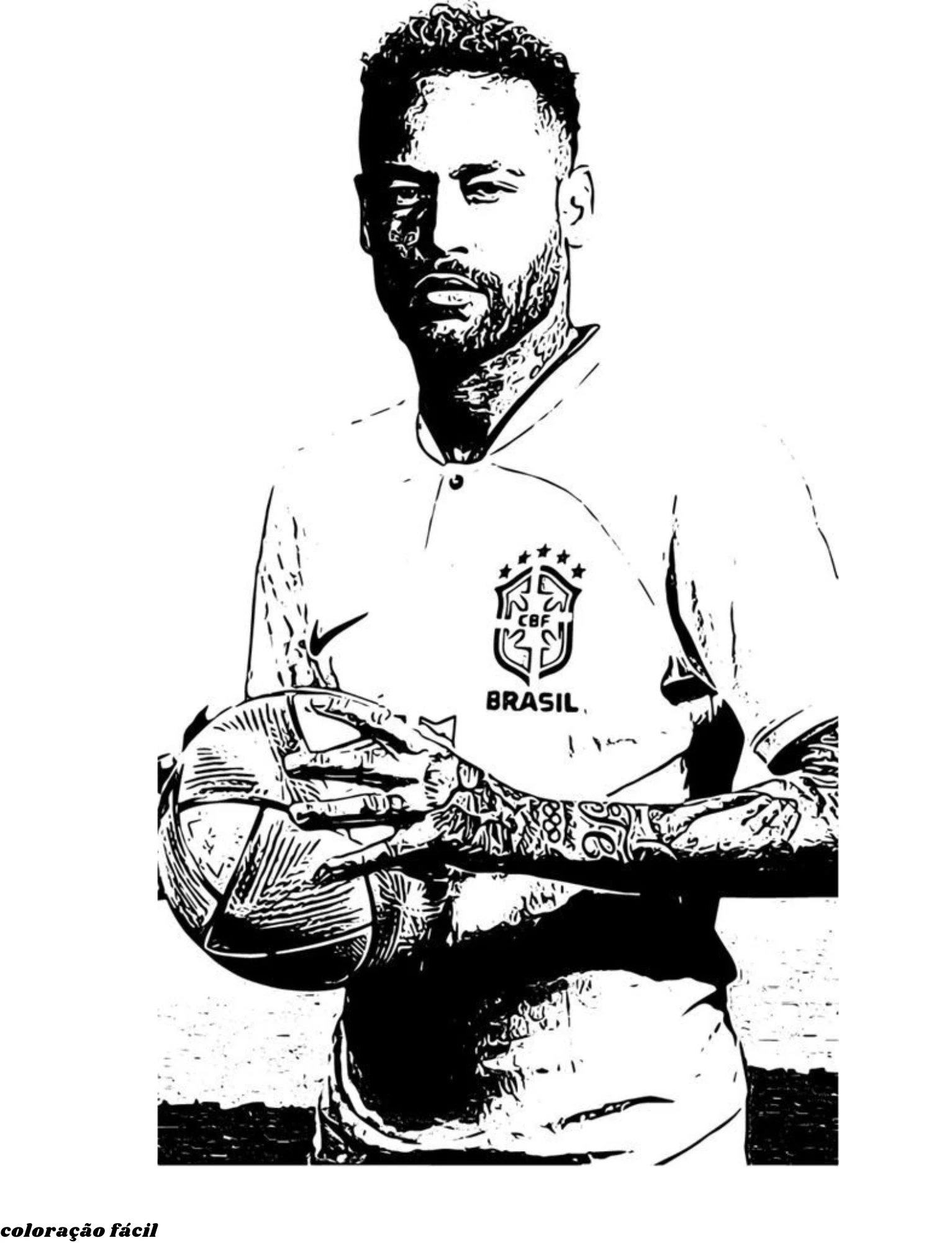 desenho de neymar para colorir