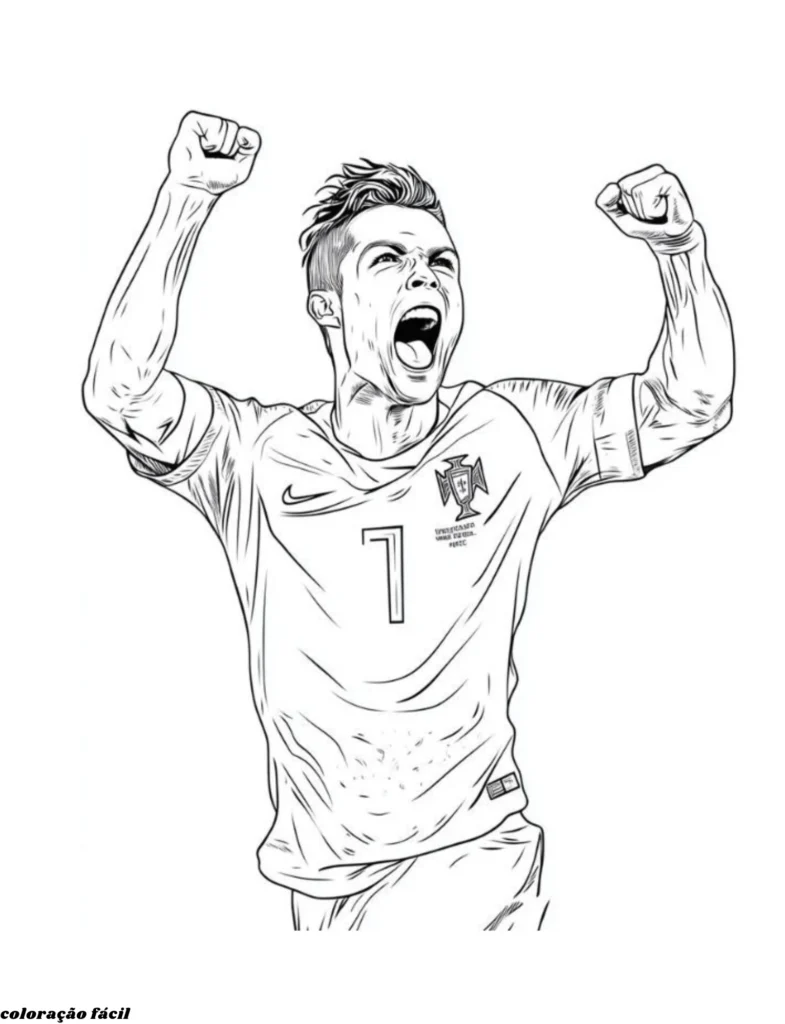 desenho do cristiano ronaldo para pintar