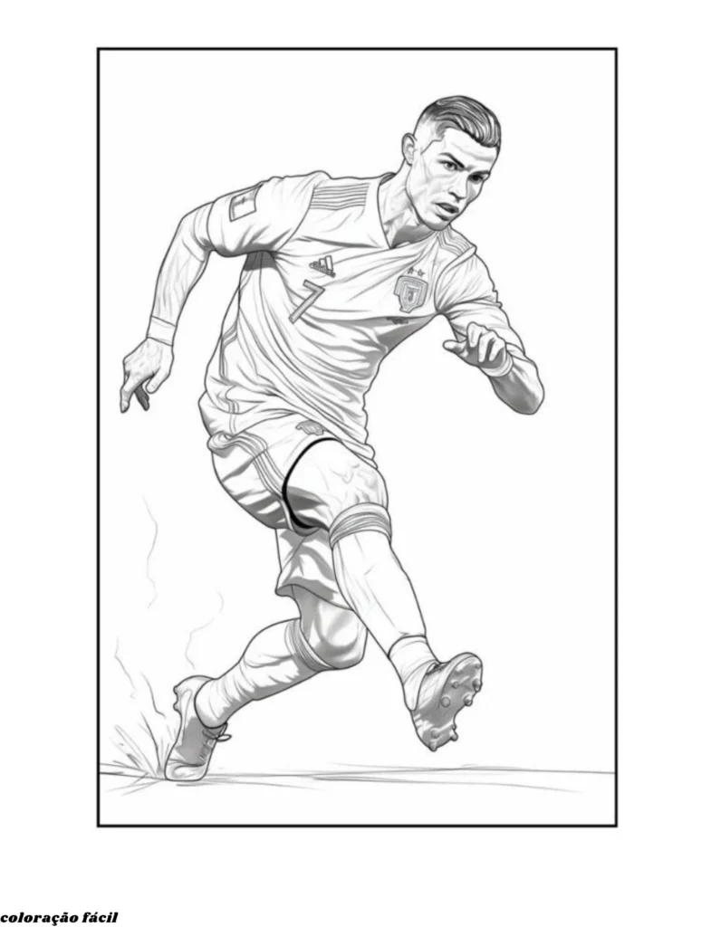 desenho para colorir cr7
