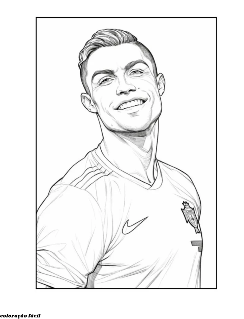 desenho cristiano ronaldo para pintar