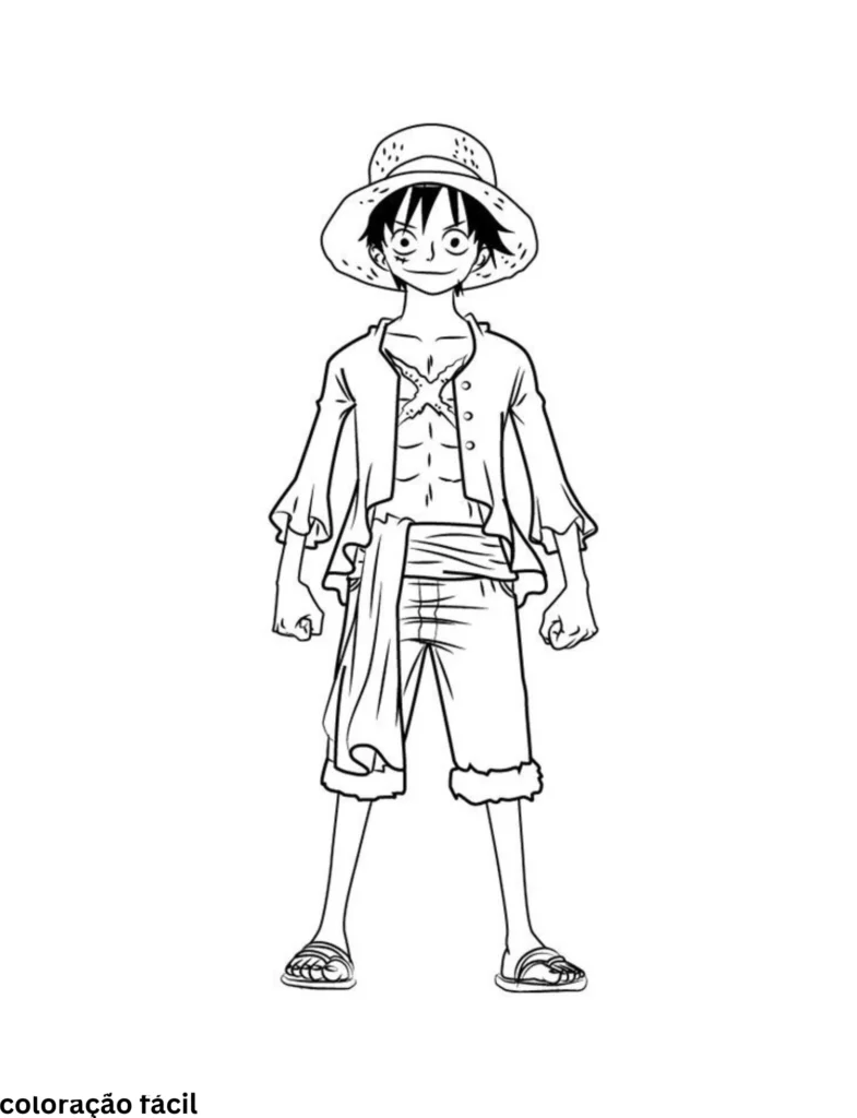 desenho do luffy para colorir