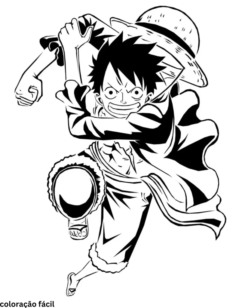 desenho do luffy para colorir