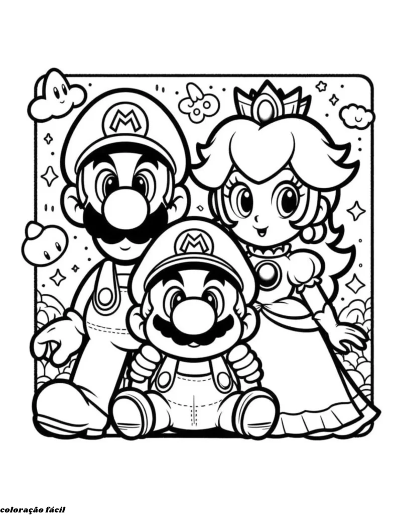 super mario para colorir e imprimir