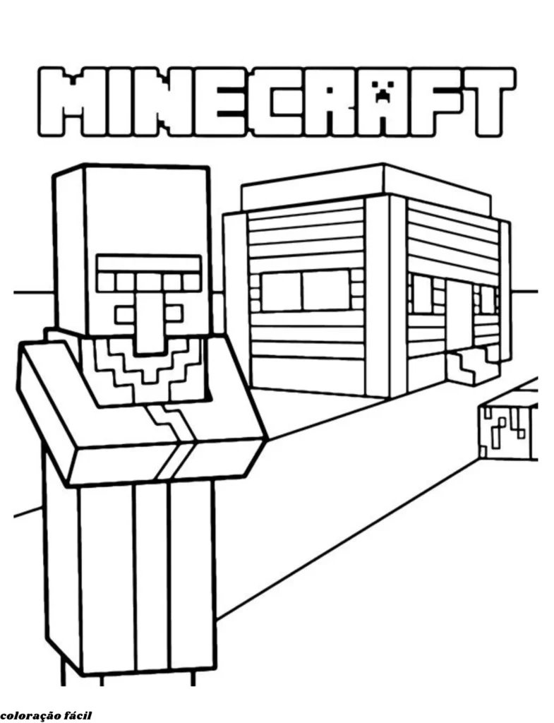 desenho do minecraft colorido