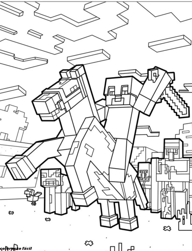 desenhos para imprimir minecraft