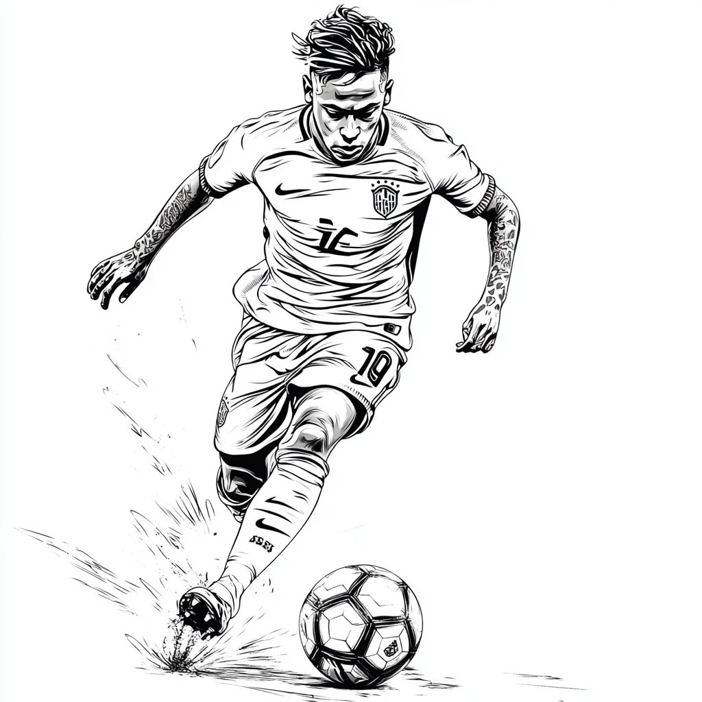 desenho do neymar para pintar