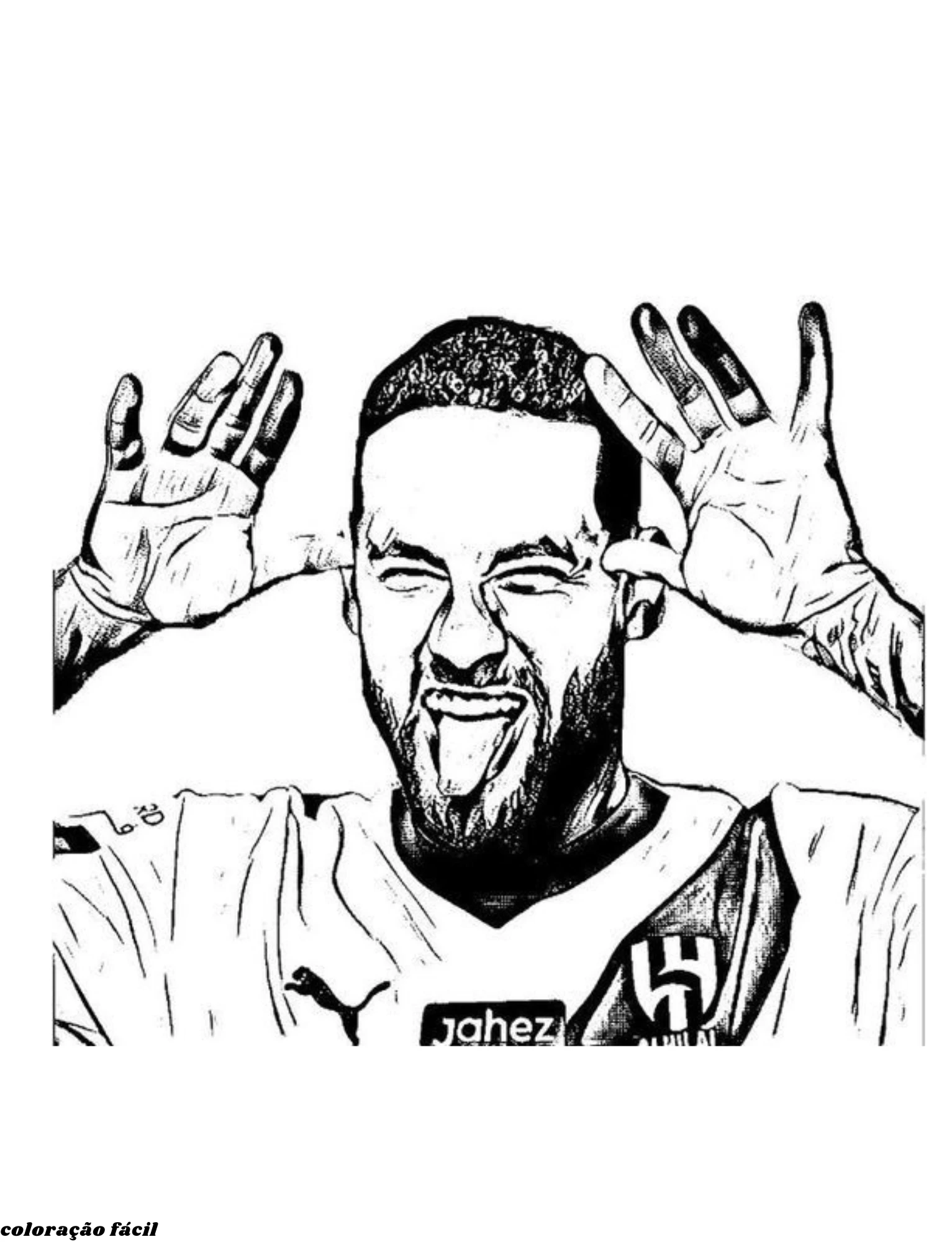 imagens do neymar para colorir