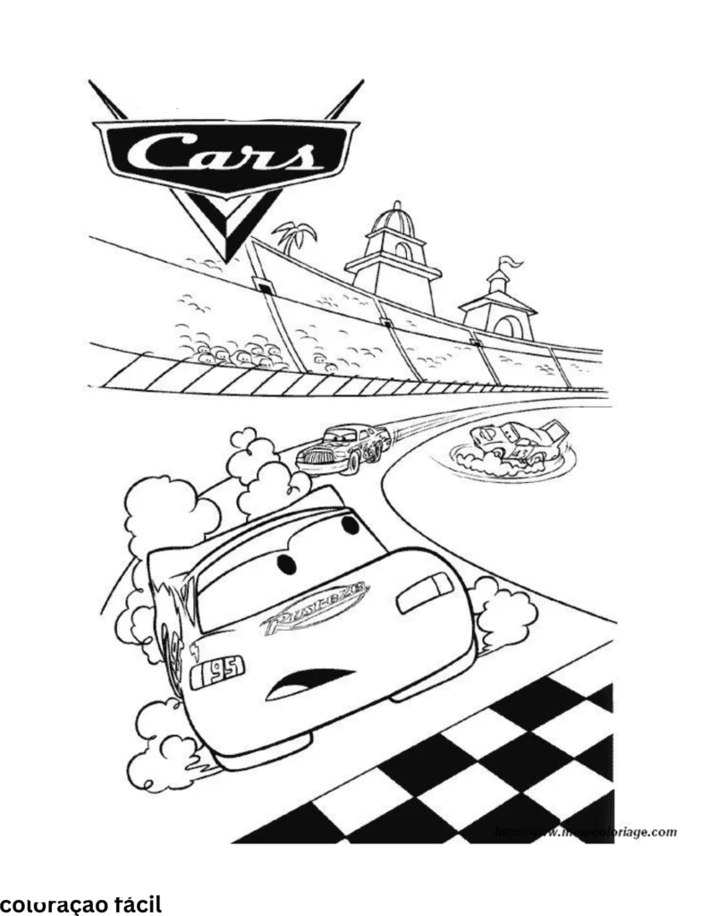 desenho do relampago mcqueen para imprimir
