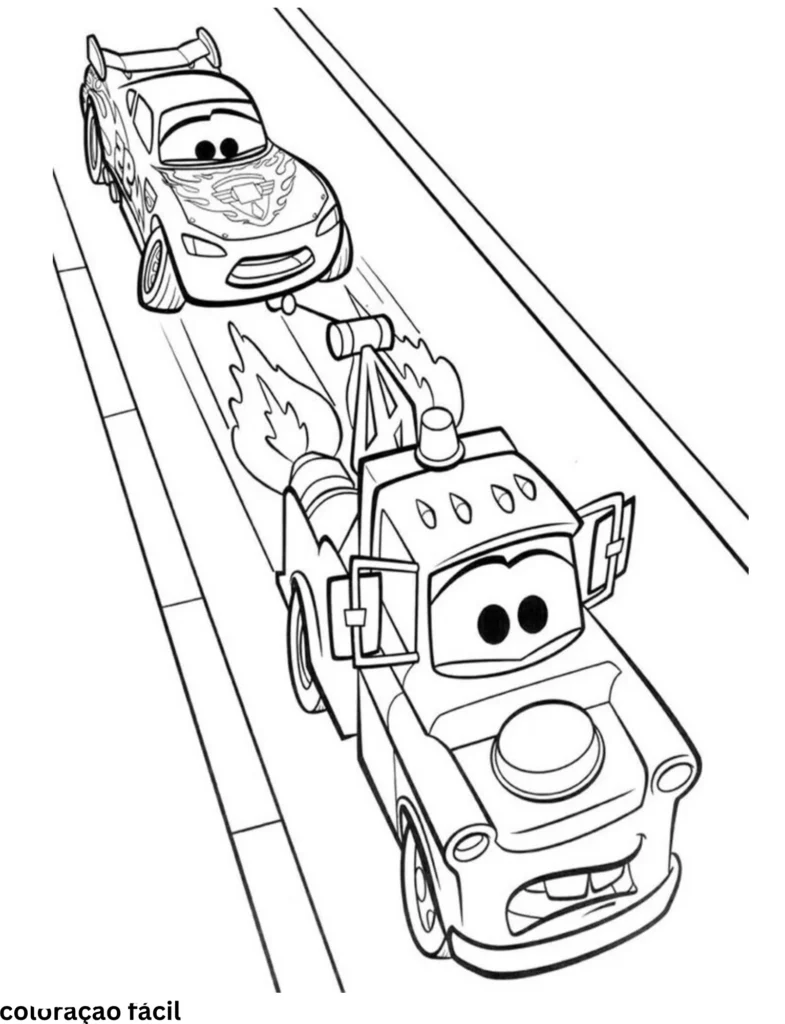 desenhos para colorir carros relampago mcqueen