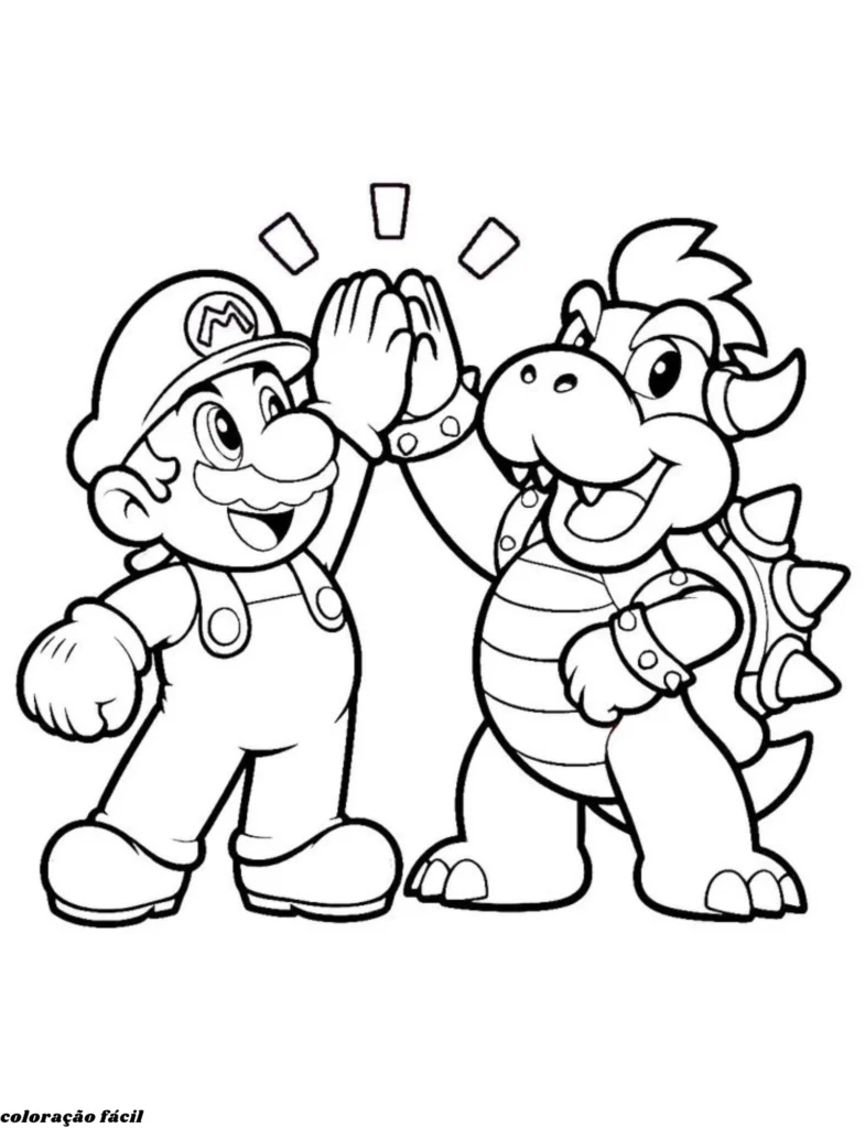 mario bros para colorir e imprimir