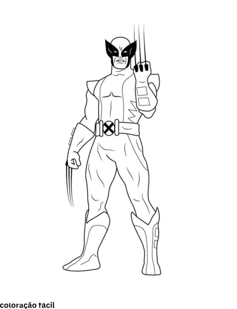 desenho do wolverine para colorir e imprimir