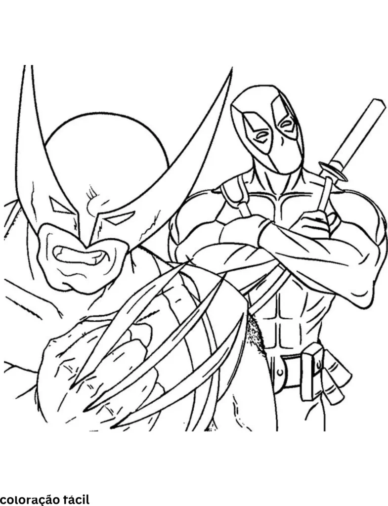 desenho do wolverine para colorir e imprimir