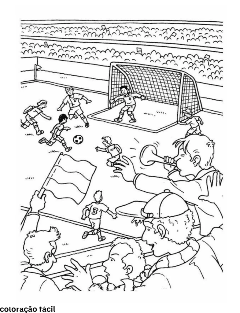 desenho para colorir de futebol