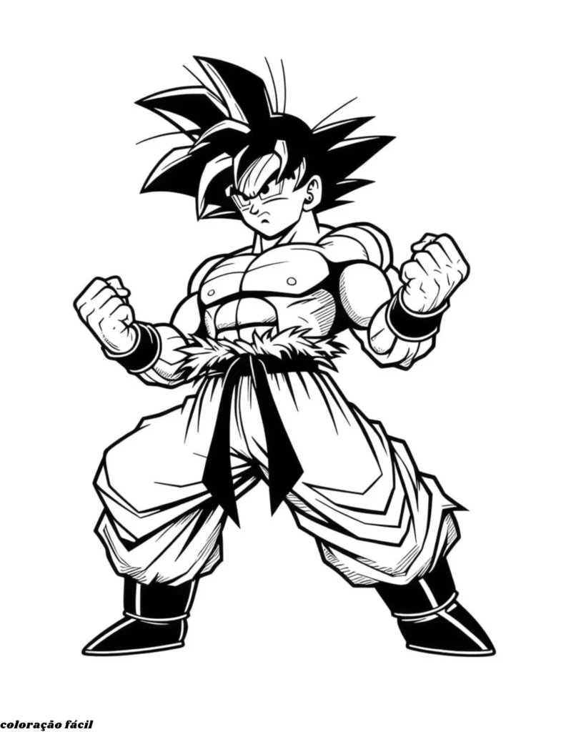 goku super sayajin para colorir