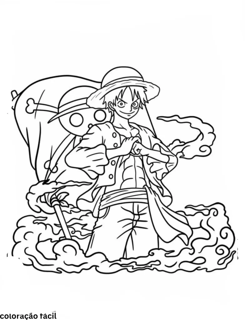 desenho do luffy para colorir